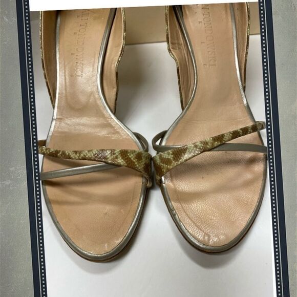 Alain Tondowski Designer Snake Heels 38.5 8 - Picture 3 of 6